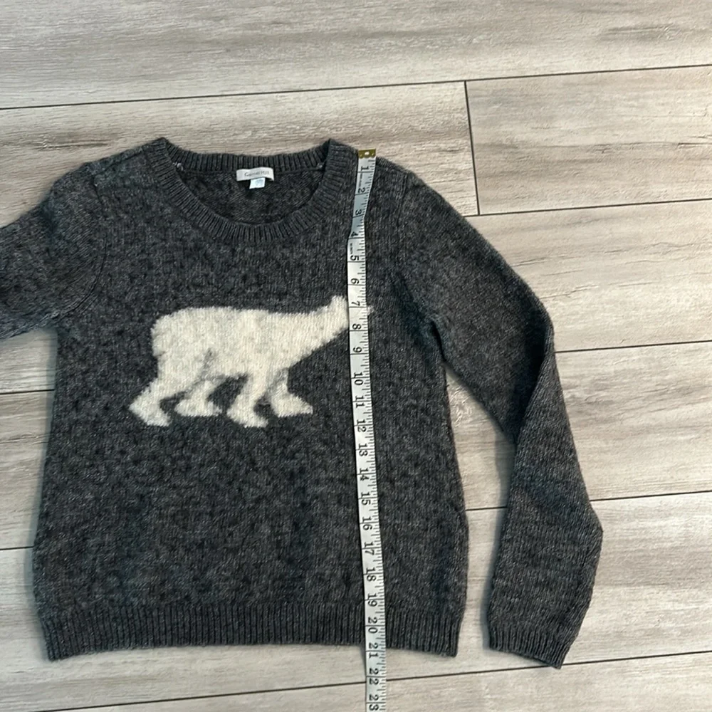Garnet Hill wool alpaca blend sweater size small polar bear